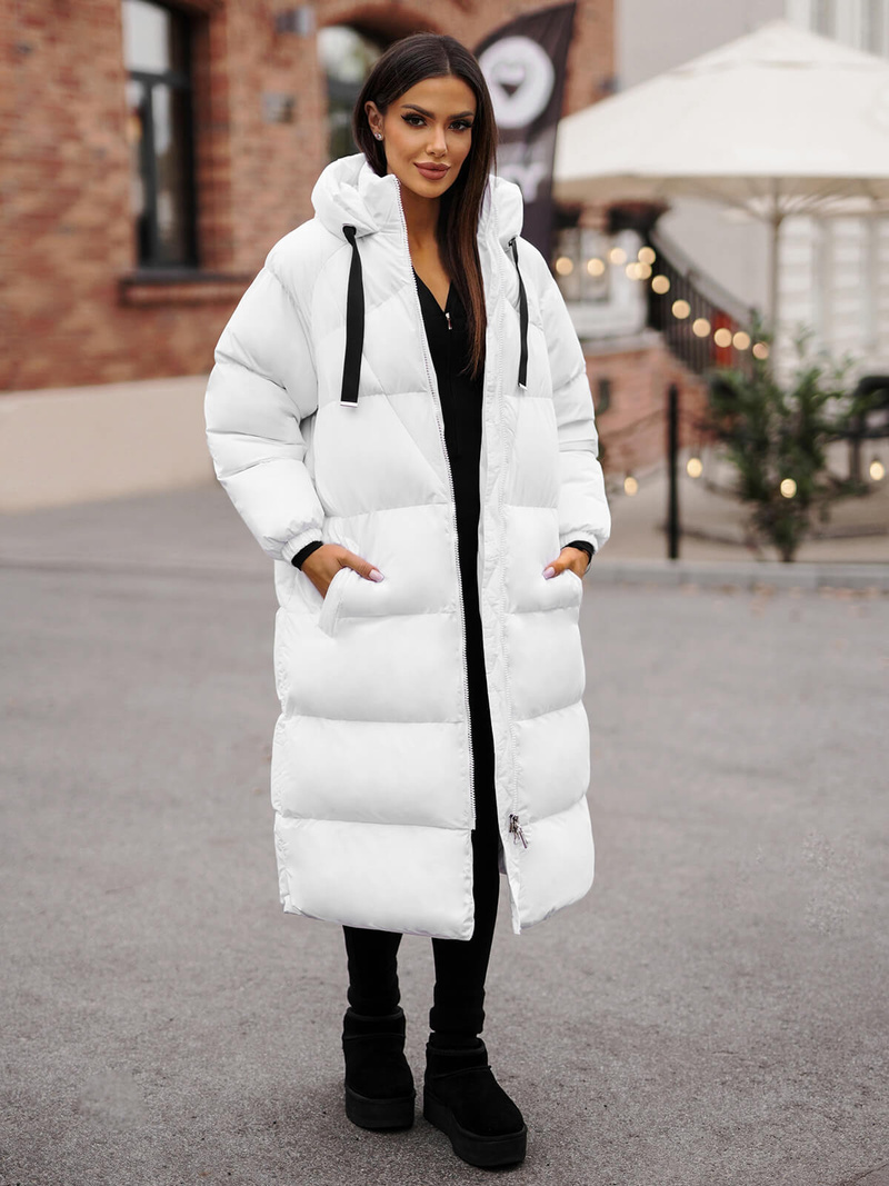 Baltas moteriška striukė OZONEE JS/5M3163/281Z