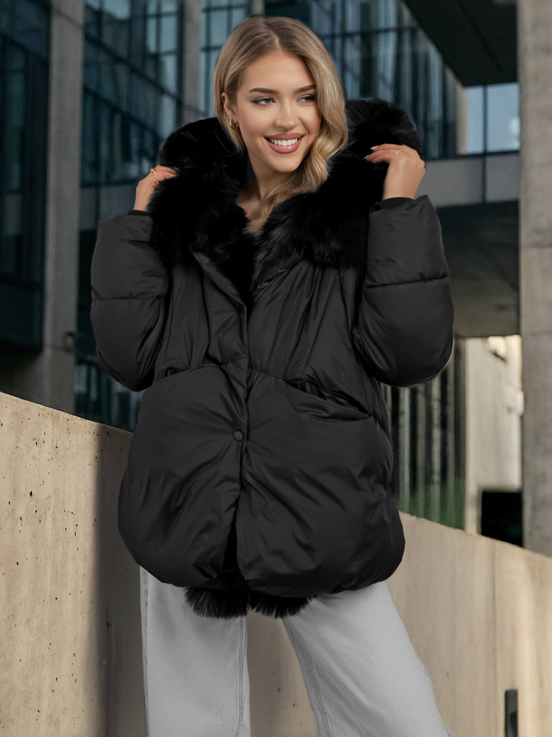 Juoda moteriška striukė OZONEE O/16M9179/392Z