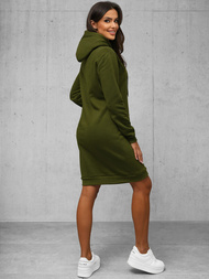 Rusvai žalsva moteriškas džemperis su gobtuvu OZONEE JS/YS10005/29Z