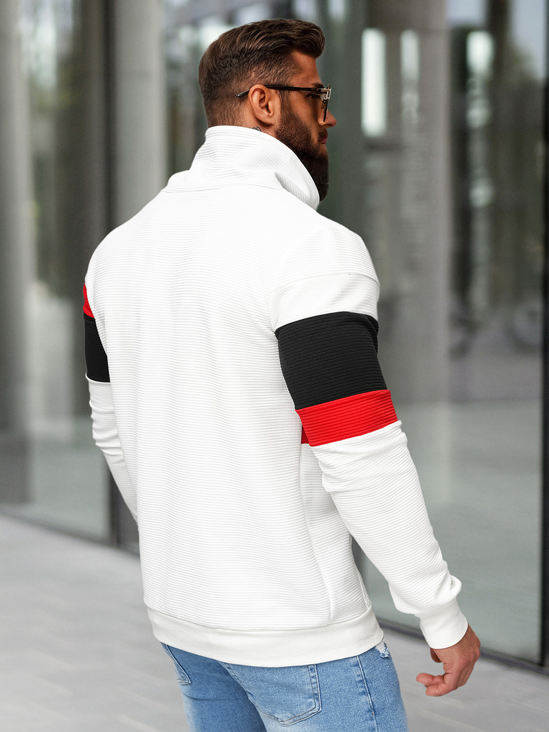 Balta vyriškas džemperis OZONEE O/B7524Z