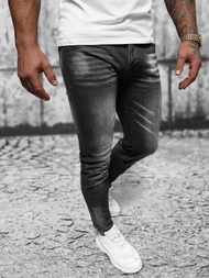 Juodi vyriški džinsai OZONEE NB/MP0199N