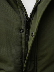 Rusvai žalsva vyriška žieminė striukė OZONEE JS/M2019/136