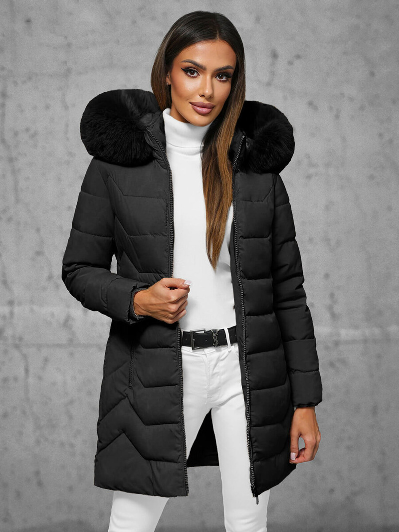 Juoda moteriška striukė OZONEE JS/16M9121/392