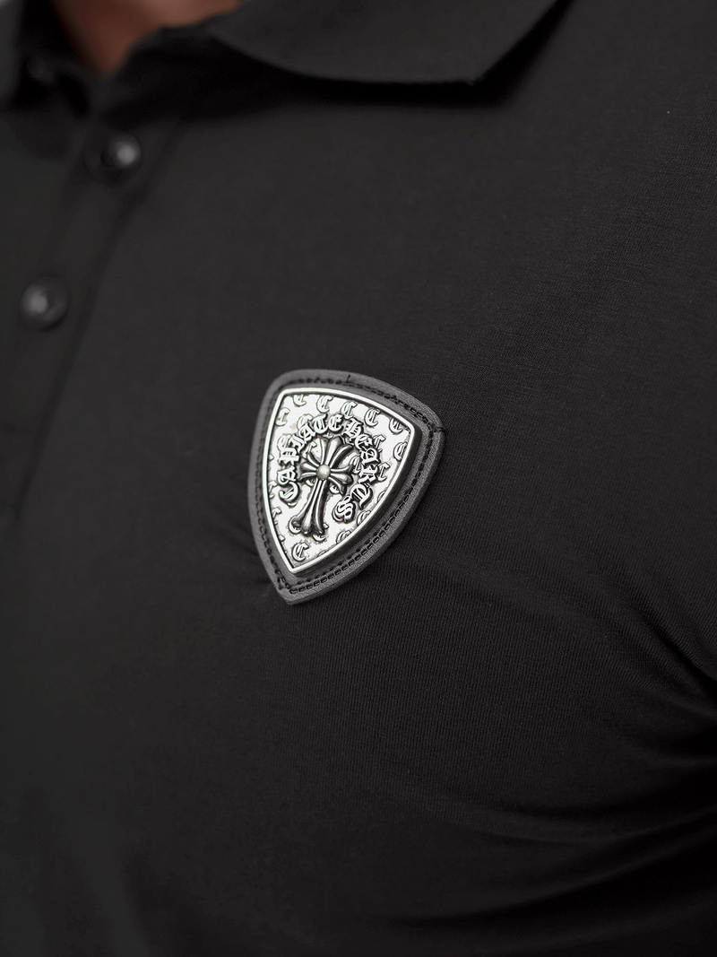 Juodi vyriški polo marškinėliai OZONEE NB/MT3121