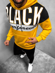 Geltonas džemperis su gobtuvu OZONEE JS/KS2120Z