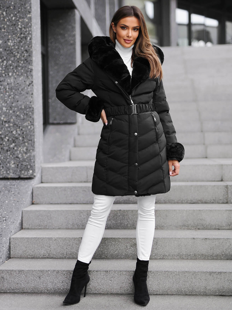 Juoda moteriška striukė OZONEE JS/5M3156/392