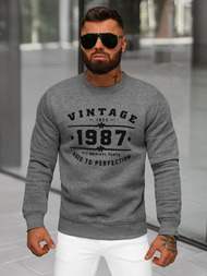 Grafitinis vyriškas džemperis OZONEE JS/8B1359/5