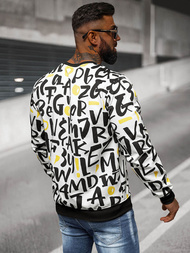 Balta vyriškas džemperis OZONEE JS/8B1220/1