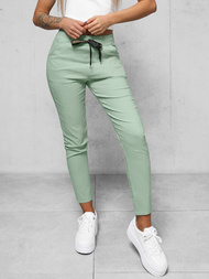 Mėtinės moteriškos chino kelnės OZONEE O/7737