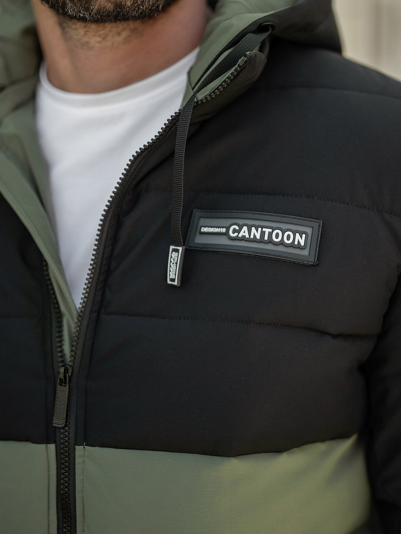 Juodai-zalia vyriška žieminė striukė OZONEE JS/31M5083/136