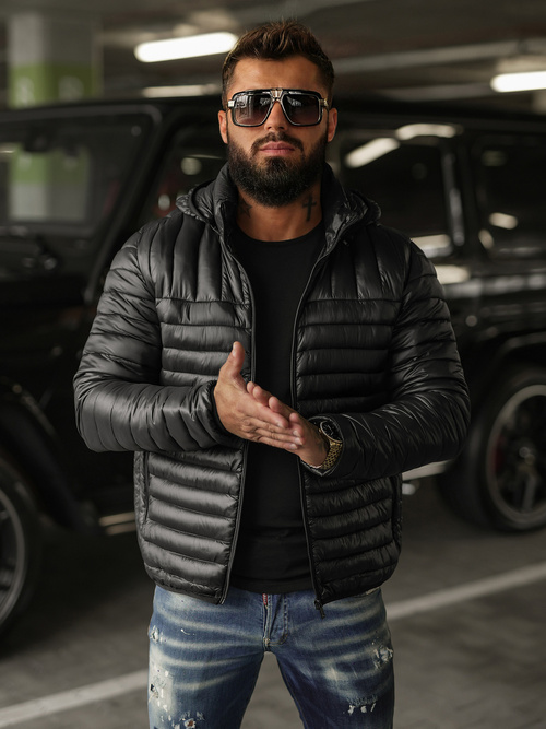 Juodi vyriška striukė OZONEE JS/16M9336/392BZ