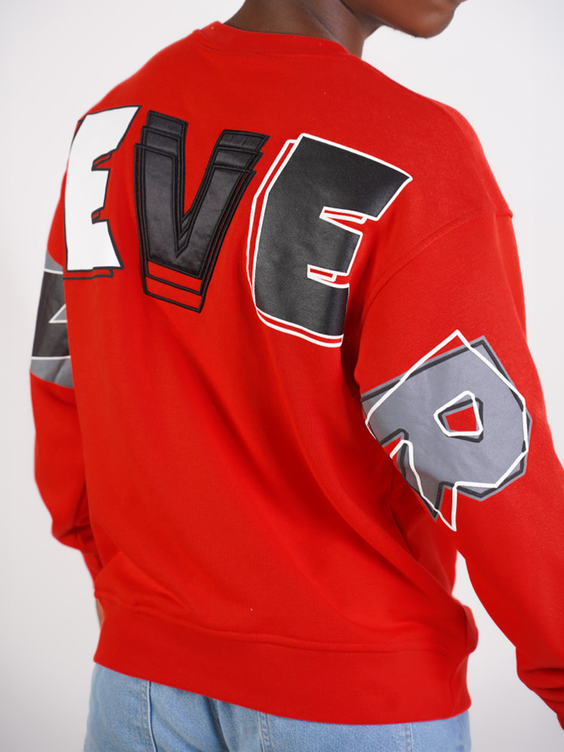 Raudona džemperis OZONEE O/SWE23034Z