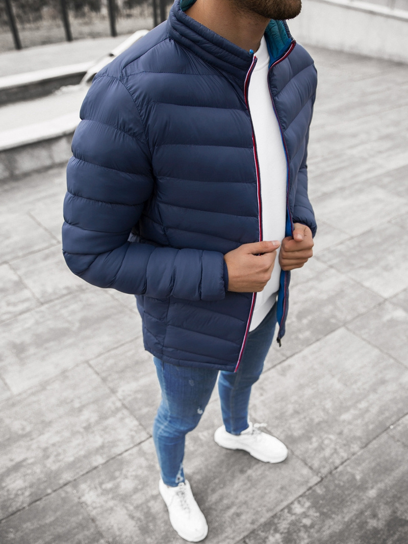 Pereinamojo laikotarpio granatinė vyriška striukė OZONEE JB/JP1100Z