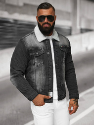 Juoda vyriška džinso šerpas striukė OZONEE NB/MJ513N