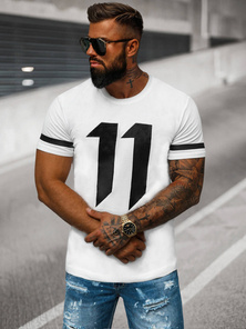 Balti vyriški marškinėliai OZONEE O/8T1262/1