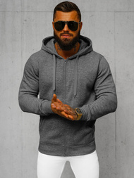 Tamsiai-Pilkas džemperis su gobtuvu OZONEE JS/2008Z