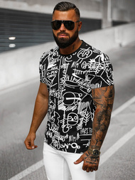 Juodi vyriški marškinėliai OZONEE O/T1269/3