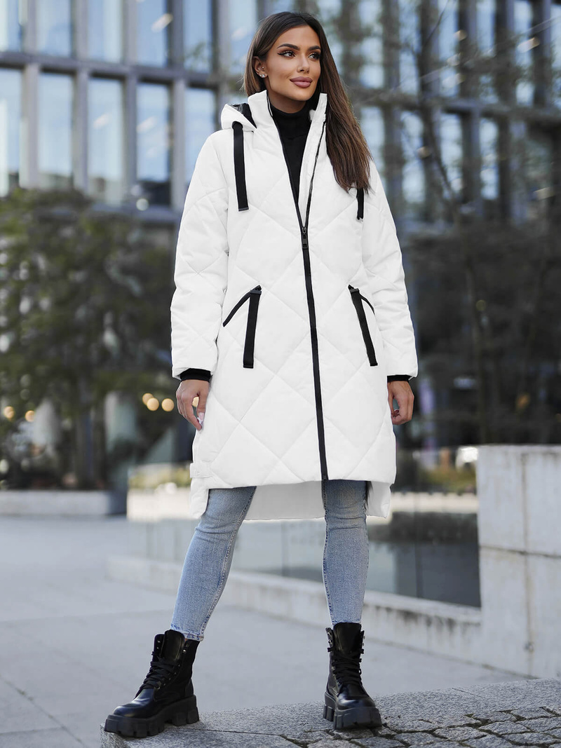 Baltas moteriška striukė OZONEE JS/5M3168/281