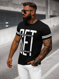 Juodi vyriški marškinėliai OZONEE O/8T1275/3