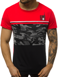 Raudoni vyriški marškinėliai OZONEE JS/SS10979