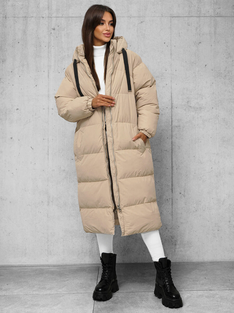 Smėlinis moteriška striukė OZONEE JS/5M3163/62Z