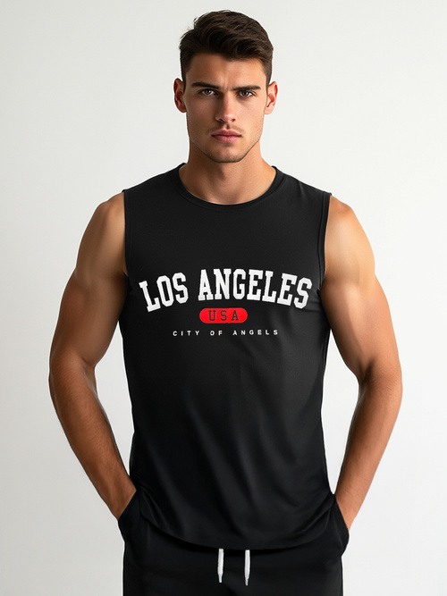 Juodi vyriški berankoviai marškinėliai OZONEE JS/8B1715/3