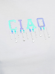 Baltai-mėtiniai moteriški marškinėliai OZONEE JS/RJ77542