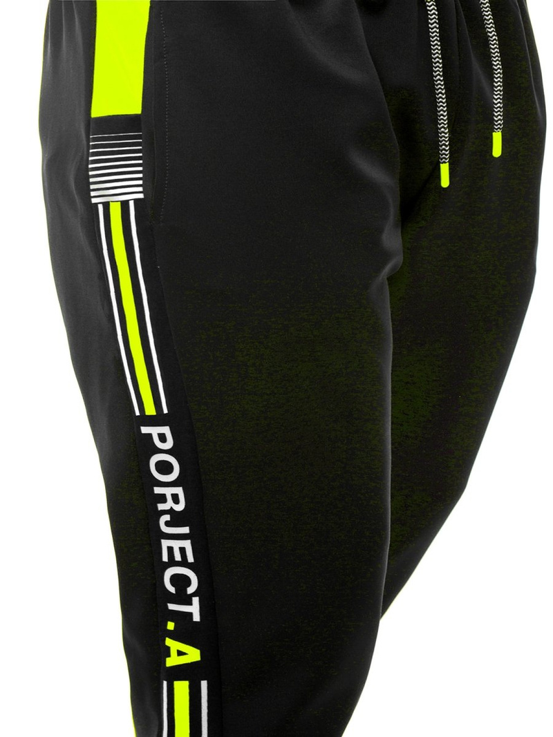 Juodi-Žalios vyriškos sportinės kelnės OZONEE JS/AM120