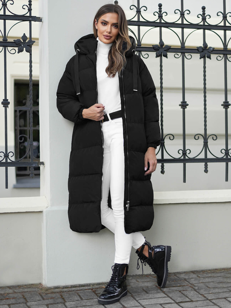 Juoda moteriška striukė OZONEE JS/5M3163/392Z