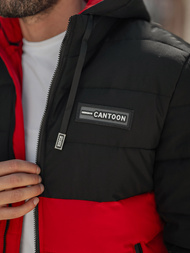 Juodai-Raudona vyriška žieminė striukė OZONEE JS/31M5083/270