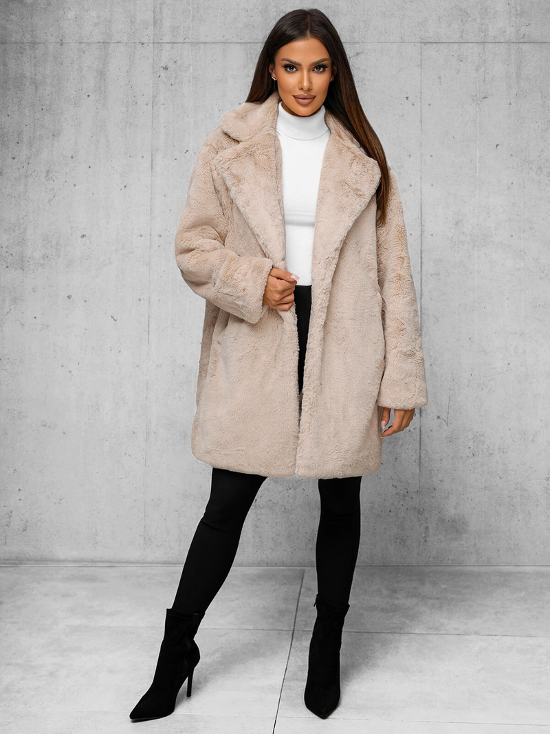 Smėlinis moteriška striukė OZONEE JS/11Z8168Z