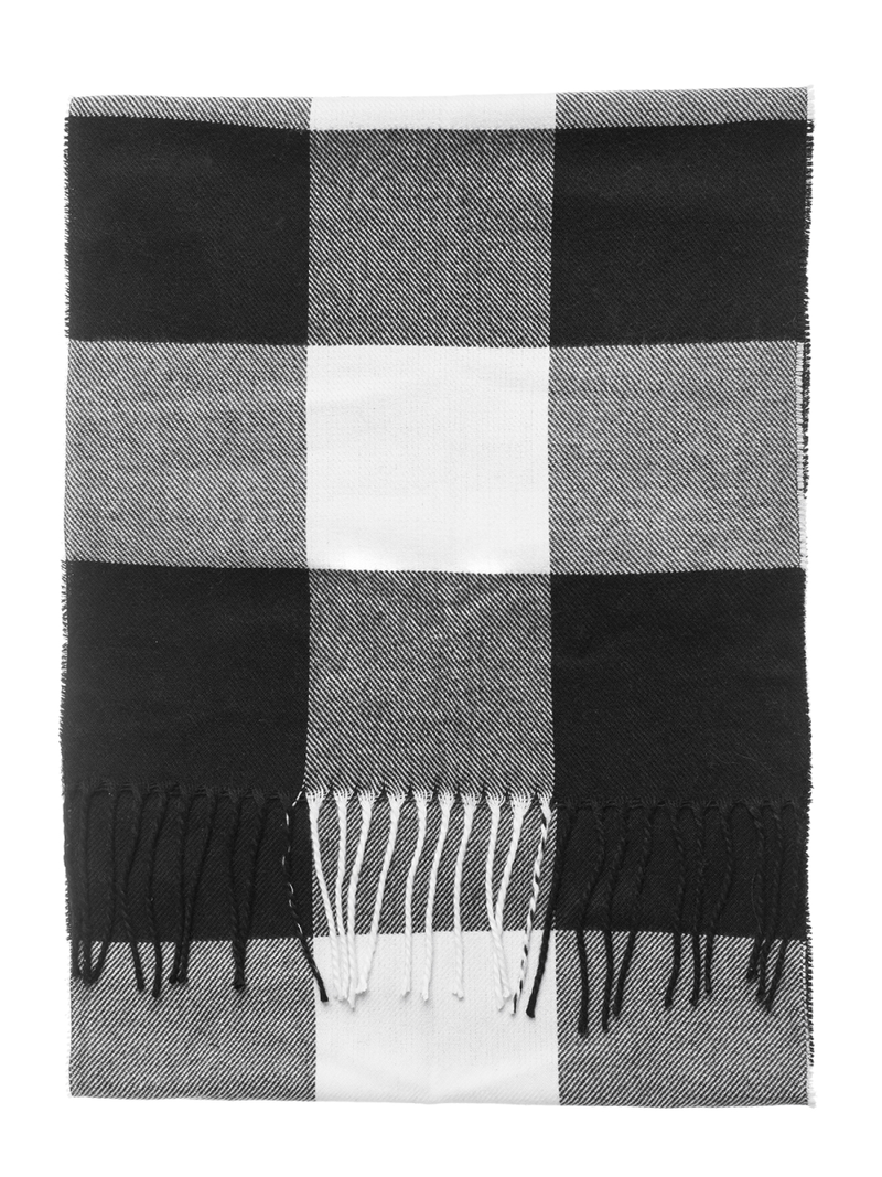 Juodai-baltas vyriškas šalikas OZONEE JS/YW08046/1