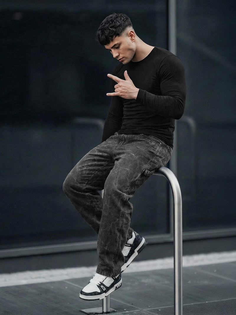 Grafitiniai vyriški džinsai OZONEE O/KK2828/5Z