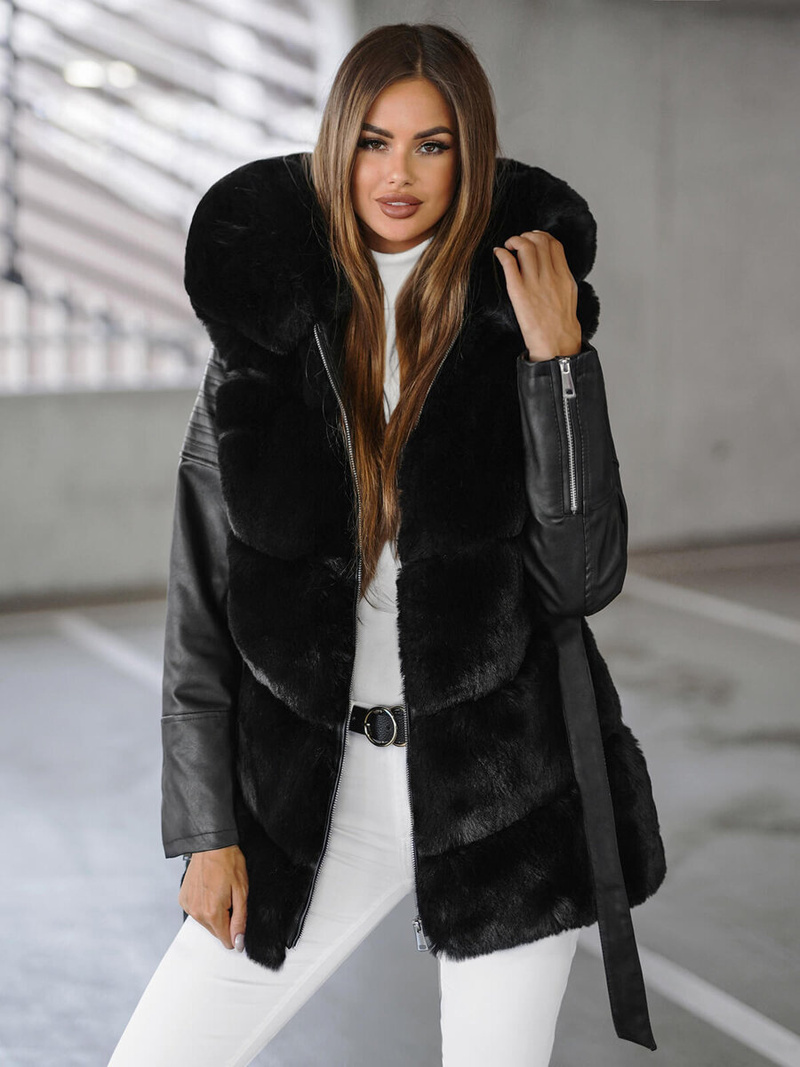 Juoda moteriška striukė OZONEE JS/11Z8090Z