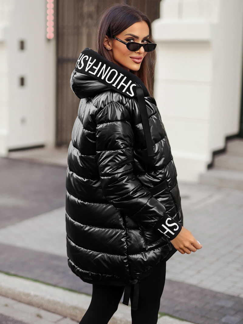 Juoda moteriška striukė OZONEE JS/5M3188/392Z