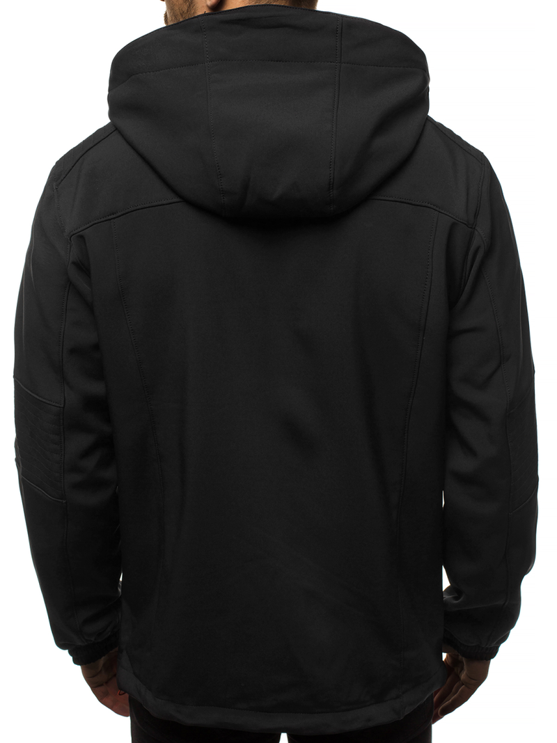 Juodai-Oranžinė vyriška softshelte striukė OZONEE GE/12263