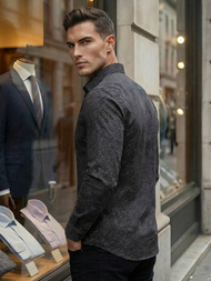 Juodi vyriški marškiniai OZONEE V/V184Z