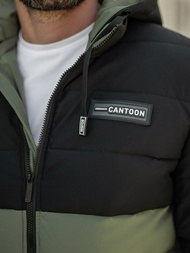 Juodai-zalia vyriška žieminė striukė OZONEE JS/31M5083/136