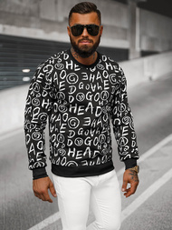 Juodas vyriškas džemperis OZONEE JS/8B1221/3