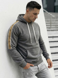 Grafitinis vyriškas džemperis su gobtuvu OZONEE JS/8B1730/5Z