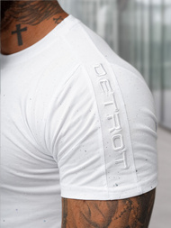 Baltas vyriški marškinėliai OZONEE O/QQ1388