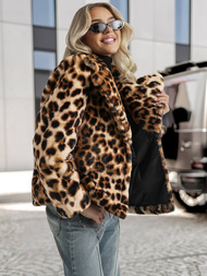 Smėlio-rudos spalvos moteriška striukė OZONEE JS/61M8500/158