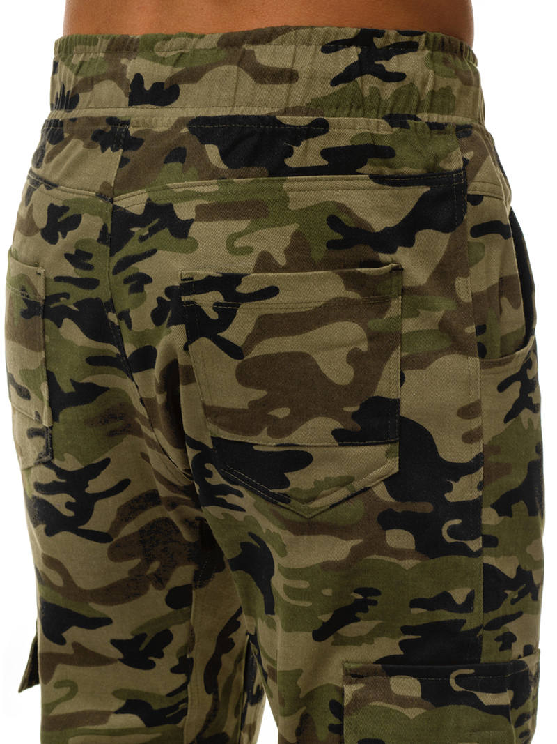 Žalios vyriškos jogger stiliaus kelnės OZONEE A/404