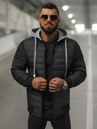 Juoda vyriška striukė OZONEE JS/8M985/392