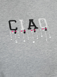 Pilki moteriški marškinėliai OZONEE JS/RJ77542