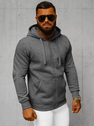 Tamsiai-Pilkas džemperis su gobtuvu OZONEE JS/2008Z