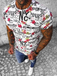 Spalvoti vyriški marškinėliai OZONEE O/BL63