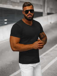 Juodi vyriški marškinėliai OZONEE JS/712007Z 