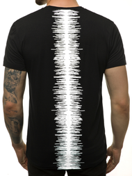 Juodi vyriški marškinėliai OZONEE JS/M18323