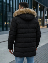 Juodi vyriška žieminė striukė OZONEE JS/5M3122/392Z